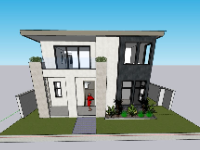 Biệt thự 2 tầng,model su biệt thự 2 tầng,file sketchup biệt thự 2 tầng