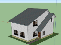 Biệt thự 2 tầng 9x11m model sketchup