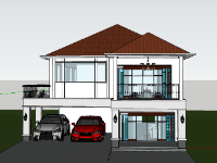 Biệt thự 2 tầng,model su biệt thự 2 tầng,biệt thự 2 tầng file su,file sketchup biệt thự 2 tầng,biệt thự 2 tầng model su