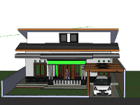 Biệt thự 2 tầng,model su biệt thự 2 tầng,biệt thự 2 tầng file su,biệt thự 2 tầng file sketchup