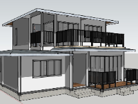 Biệt thự 2 tầng 9x20m file su đẹp