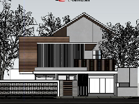 Biệt thự 2 tầng file 3d sketchup đẹp