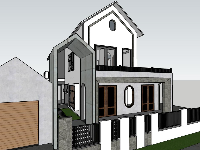 Biệt thự 2 tầng hiện đại,file 3d sketchup,biệt thự 2 tầng