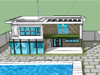 thiết kế biệt thự,file su biệt thự,sketchup biệt thự