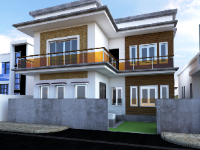 Biệt thự 2 tầng hiện đại 3d sketchup