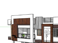 biệt thự 2 tầng su,su biệt thự 2 tầng,file sketchup biệt thự 2 tầng