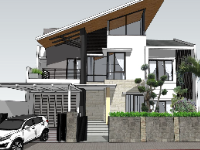 su biệt thự 2 tầng,file sketchup biệt thự 2 tầng,mẫu su biệt thự 2 tầng