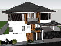 file su biệt thự,sketchup biệt thự,model su biệt thự