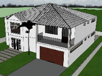 model su biệt thự,file su biệt thự,sketchup biệt thự