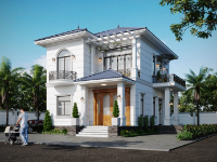 Biệt thự 2 tầng mái nhật 3dmax
