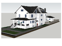 model su biệt thự 2 tầng,sketchup biệt thự 2 tầng mái thái,thiết kế 3d su biệt thự