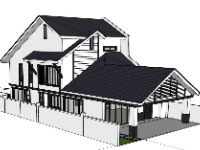 file su biệt thự,model su biệt thự,sketchup biệt thự