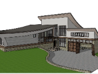 file su biệt thự,file sketchup biệt thự,model su biệt thự 2 tầng