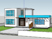 file sketchup biệt thự,model su biệt thự,file su biệt thự