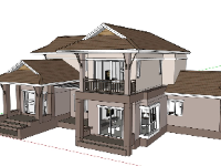 Biệt thự 2 tầng hiện đại,model su biệt thự 2 tầng,sketchup biệt thự 2 tầng