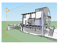 Biệt thự 2 tầng nổi 1 tầng hầm độc đáo dựng sketchup