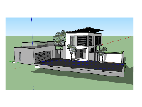 biệt thự hiện đại file su,dựng sketchup biệt thự,3d su nhà biệt thự