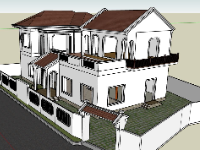 file su biệt thự,model su biệt thự,sketchup biệt thự