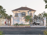 Biệt thự 2 tầng sketchup đẹp sang trọng