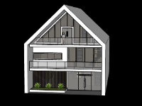 Biệt thự 3 tầng,model su biệt thự 3 tầng,file sketchup biệt thự 3 tầng