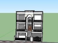 Biệt thự 3 tầng 10x18.6m model su