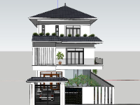 biệt thự 3 tầng,model su biệt thự 3 tầng,biệt thự 3 tầng file su,biệt thự 3 tầng sketchup,biệt thự 3 tầng model su