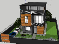 Biệt thự 3 tầng,biệt thự 3 tầng file su,file sketchup biệt thự 3 tầng,model su biệt thự 3 tầng