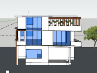 Biệt thự 3 tầng,model su biệt thự 3 tầng,biệt thự 3 tầng sketchup,sketchup biệt thự 3 tầng