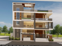 Biệt thự 3 tầng 14x23m file sketchup