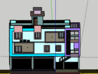 Biệt thự 3 tầng 15x5m model su