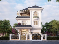 Biệt thự 3 tầng 3dmax