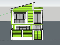 Biệt thự 3 tầng 7x14m model sketchup