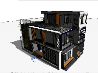 Biệt thự 3 tầng 8x13.5m - revit 2019- KT,KC