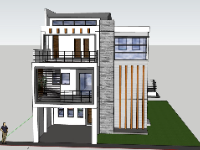 Biệt thự 3 tầng hiện đại,model su biệt thự 3 tầng,file su biệt thự 3 tầng,file sketchup biệt thự 3 tầng,biệt thự 3 tầng file su