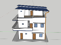 Biệt thự 3 tầng,model su biệt thự 3 tầng,file su biệt thự 3 tầng,biệt thự 3 tầng sketchup,sketchup biệt thự 3 tầng