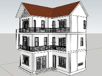 file su biệt thự,model su biệt thự,file sketchup biệt thự