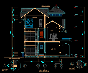 Biệt thự 3 tầng đẹp hiện đại kích thước 9,9m x 13,2m