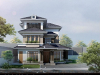 Biệt thự 3 tầng hiện đại diện tích 9.7x19.5m