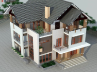 Biệt thự 3 tầng kích thước 12x15m file cad