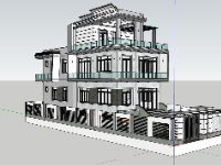 file su biệt thự,model su biệt thự,sketchup biệt thự