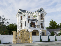 Biệt thự 3 tầng sketchup đẹp