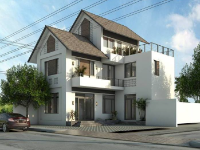 Biệt thự 3 tầng sketchup mới