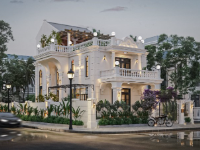 Biệt thự 3 tầng tân cổ điển 3dmax