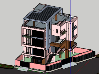 Biệt thự 4 tầng,model su biệt thự 4 tầng,file su biệt thự 4 tầng