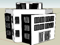 Biệt thự 4 tầng đẹp file sketchup