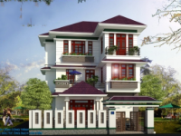 Biệt thự hiện đại 3 tầng kích thước 13.3x12.2m