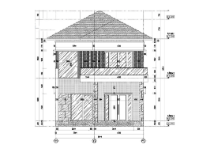 Biệt thự mái nhật 2 tầng 8x15m file cad