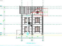 Biệt thự mái thái 2 tầng mái thái 16x8.9m full KT, KC, Sketchup 