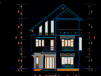 Biệt thự mái thái dán ngói 3 tầng 9 x 11m. Kiến trúc