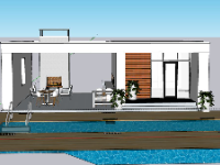 Biệt thự nghỉ dưỡng 12.5x6.8m file sketchup